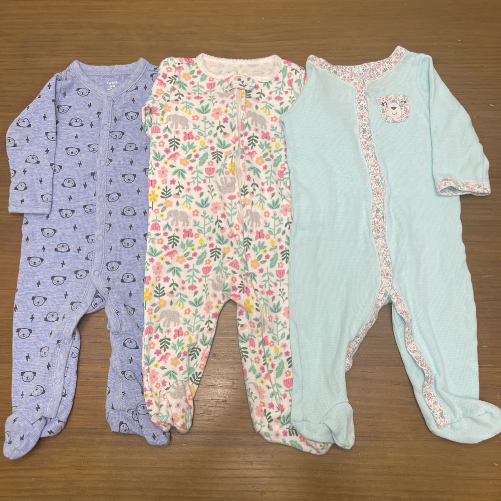 Carter’s Footed Jammies (Bundle of 3), Size 9 months